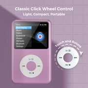 Innioasis Mp3 Player with Bluetooth, 2.4 128GB Portable Mini HiFi Sound Bluetooth Digital Music Player with FM Radio Audiobook and Speaker Built in for Kids (Purple)