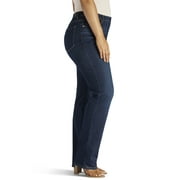 Lee Womens Plus Instantly Slims Relaxed Fit Straight Leg Jean, Available in Regular, Long, Short Inseams