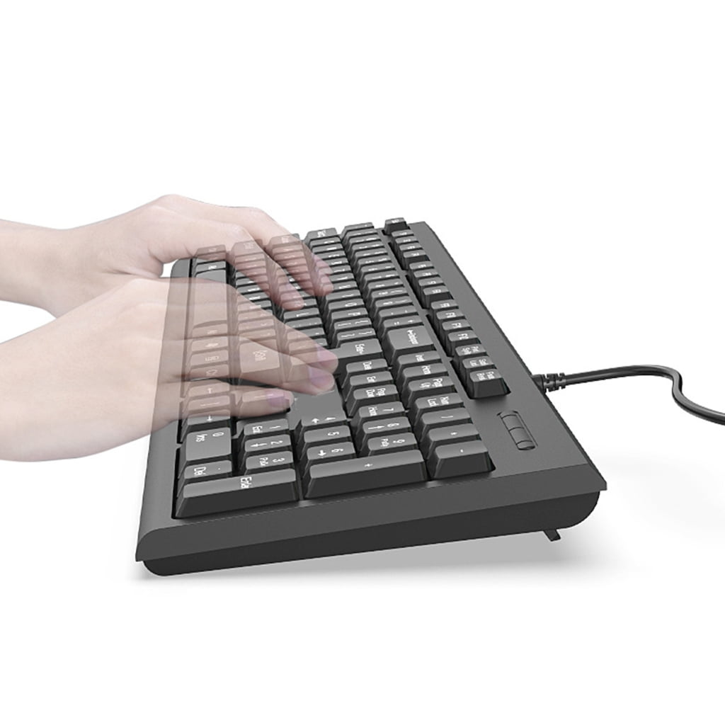 Gaming Mechanical Keyboard 104 Keys Corded Office Chocolate Keycap Gaming
