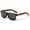 Black Frame With Medium Dark Brown, variant on Mens Womens Bamboo Sunglasses Wooden Retro Vintage Wood Mirror Polarized Glasses
