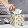 thumbnail image 6 of Sikiie Heart Polka Dot Leather Tissue Box Cover Square, tissue box holder, Tissue Box with Bottom Belt-5.2”x5.2”x5.2”, 6 of 7