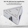 thumbnail image 3 of 3 Lens Loupe, 10X 15X 30X Clear Magnification Effect Loupe Magnifier Non Dispersion With Storage Bag For Jewelry Identification For Jewelers, 3 of 8