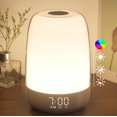 thumbnail image 1 of winshine Touch Wake Up Night Light con reloj despertador de simulación de amanecer, lámpara de noche blanca cálida regulable de 3 maneras para dormitorios de niños RGB luz ambiental de mesa de noche,, 1 of 5