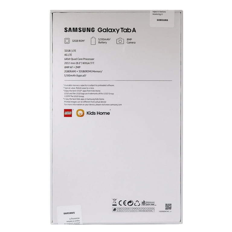 Samsung Galaxy Tab A 8.0 T295 LTE 32GB Tablet with USB Plug White Adapter