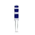 thumbnail image 4 of Rosec Jewels Princess Cut Lab Grown Blue Sapphire Half Eternity Band - Certified Blue Sapphire Diamond Ring - AAAA Quality, 925 Sterling Silver, US 4.00, 4 of 7