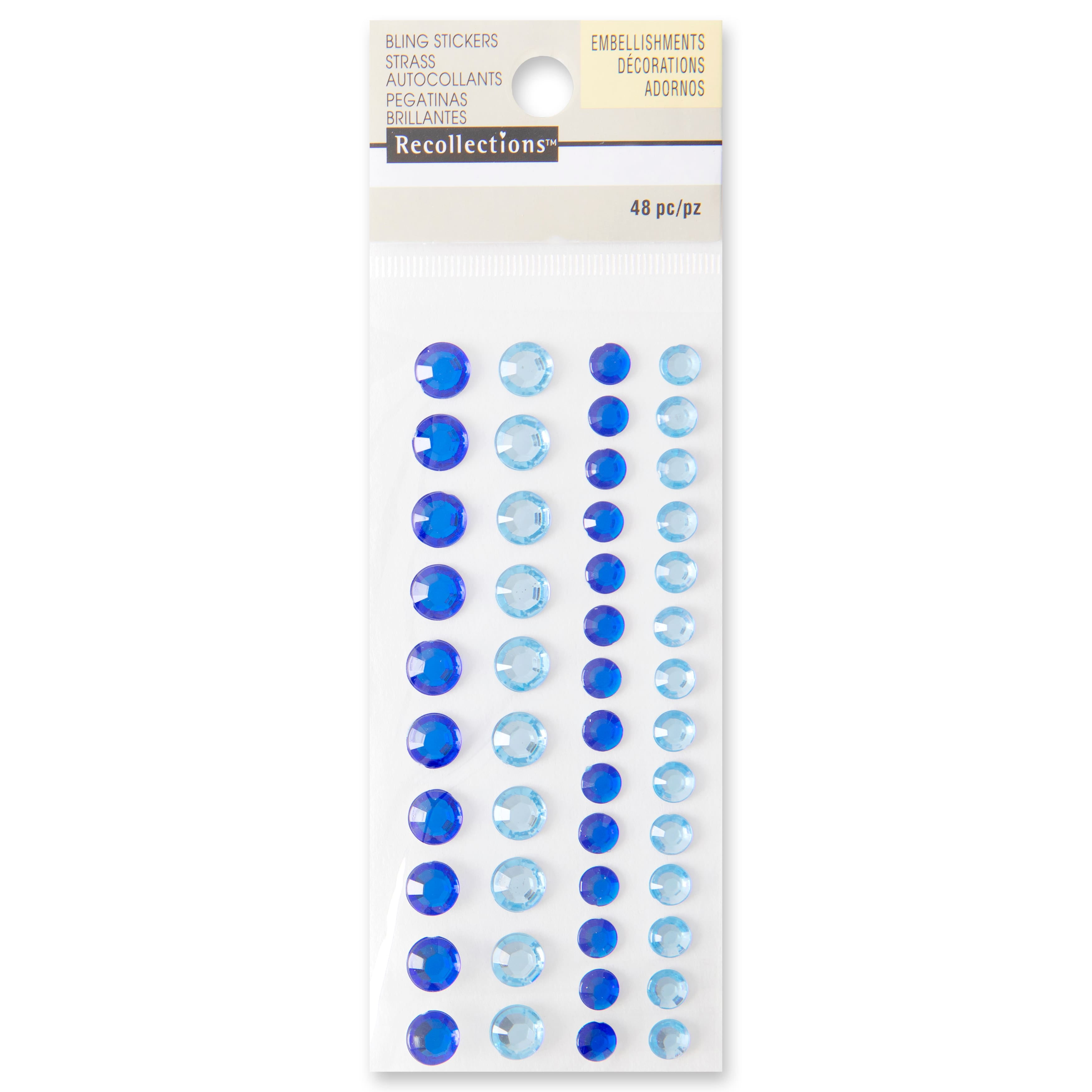 Recollections Two-Tone Rhinestones, 12 Pack