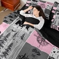thumbnail image 4 of Homewish Jungle Bear Wildlife Twin Bedding Sets 7-Piece, Farmhouse Happy Camping Bedding Comforter Set, Rustic Pink Patchwork Reversible Sheet Sets, Lightweight Room Decor, 4 of 7