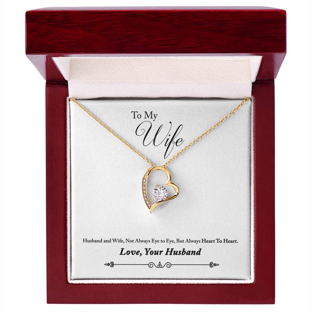 À Ma Femme Coeur à Coeur de Mari Collier pour Toujours w Message Carte