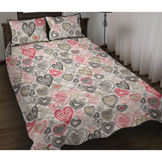 Juego de cama acolchado con estampado tribal Heart