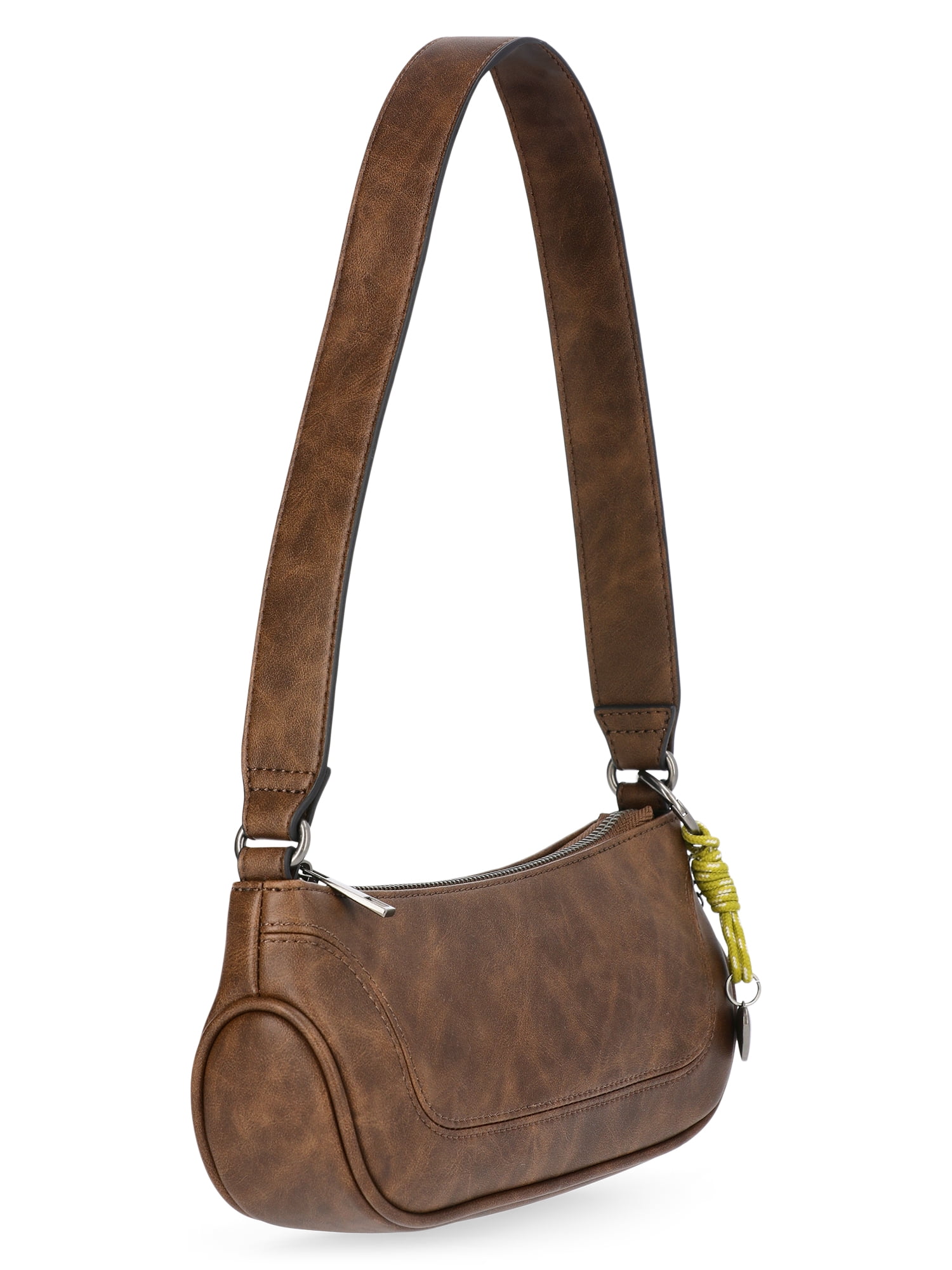 No Boundaries Women's Faux Leather Moto Shoulder Bag