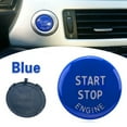 BAGUER Engine Start Stop Push Button Cover Trim Blue For BMW E90 E92