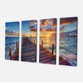 thumbnail image 2 of Beautiful Sunset over Sea Pier - Modern Canvas Art Print, 2 of 3