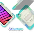 thumbnail image 2 of for iPad mini 6th Gen 8.3" 2021, Heavy Duty Shockproof Protective Case with PET Screen Protector, Stylus Holder, Stand and Hand/Shoulder Strap 3 Layer Multi-Functional Cover, Mint, 2 of 10