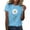 (Type 6)Blue, variant on Womens T-Shirts Short Sleeve Summer Tops Cute O-Neck Casual Pullover Blouses