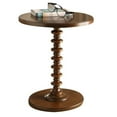 thumbnail image 1 of Bowery Hill Table d'Appoint Contemporaine Ronde en Bois avec Piédestal, Noyer, 1 of 2