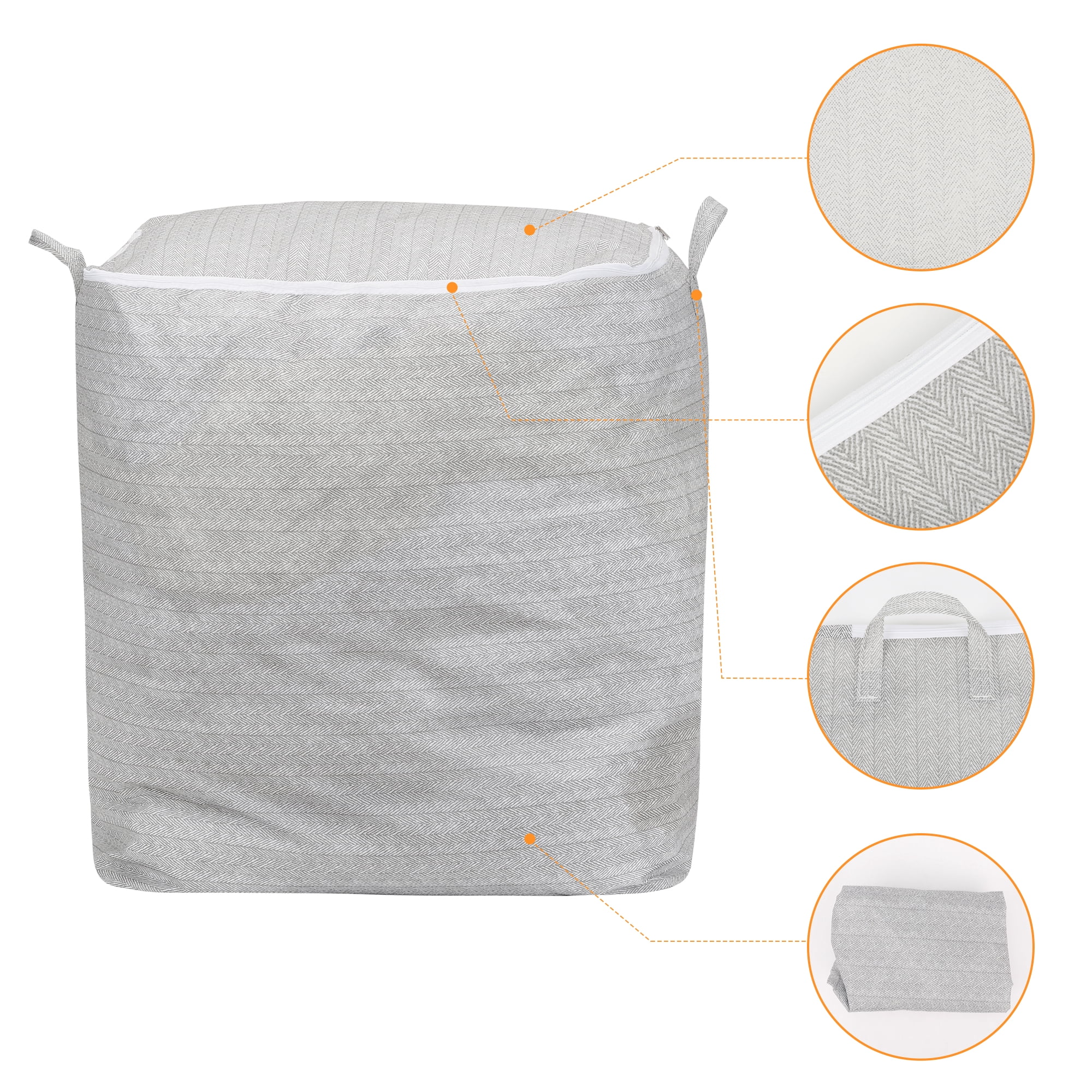 Unique Bargains 1 Pack Clothes Storage Bags Moving Bags Gray 24*19.5*28in