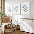 thumbnail image 3 of Blue Hydrangea Wall Art Watercolor Bow Canvas Wall Decor Floral Wall Art Coquette Aesthetic Poster Minimalist Flower Pictures Blue Botanical Prints for Living Room Bedroom 12x16x3 Inch Ready to Hang, 3 of 7