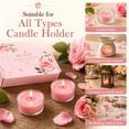 thumbnail image 6 of Giphtpoeet Tea Light Candles 50 Pack Pink Rose Scented Candles Gift Set 4 Hour, 6 of 8