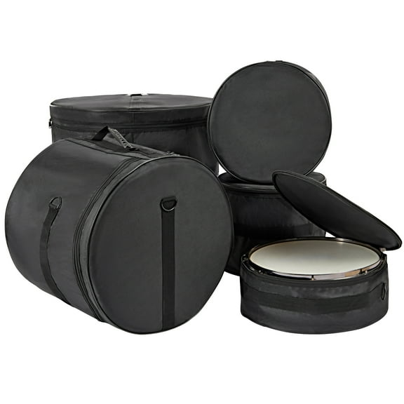 KFFKFF 5-Piece Drum Bag Set Padded Drum Cases 1680D Oxford Fabric Foldable