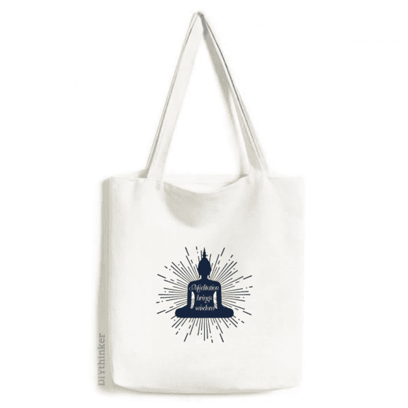 Thoughts Meditation Knowledge Acquisition Tote Canvas Bag Shopping Satchel Casual Handbag