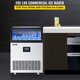 thumbnail image 2 of Máquina para hacer hielo comercial VEVOR de 110 V, 265 libras/24 horas, máquina de hielo de acero inoxidable de 750 W con capacidad de almacenamiento de 55 libras, 126 cubitos de hielo listos, 2 of 9