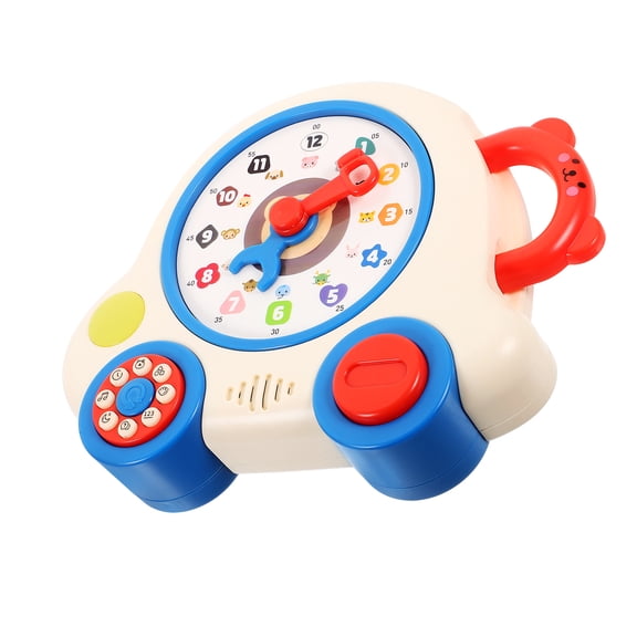 LOLIPPYY Time Cognition Toy Learning Clock Toy Plastic Multi-colored 1Pack for Early Education Travel Use