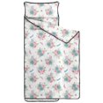 thumbnail image 2 of Pioneer Flower Floral Print Pattern Teens Toddler Nap Mat with Pillow, Sleeping Mat Bag for Preschool Daycare 59"x22", 2 of 6