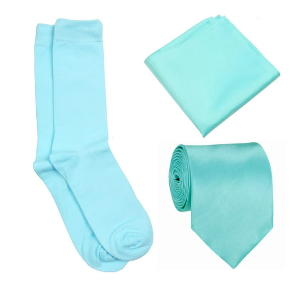 Aqua Mens Tie Sock and Hanky Set
