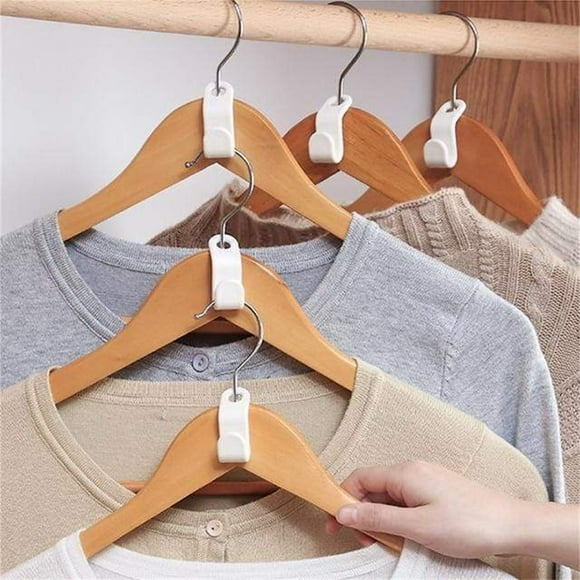Wzzjkit Hangers, Flocking Clothes Hanger Home Easy Hook Closet Organizer 6PCS, Clothes Hangers