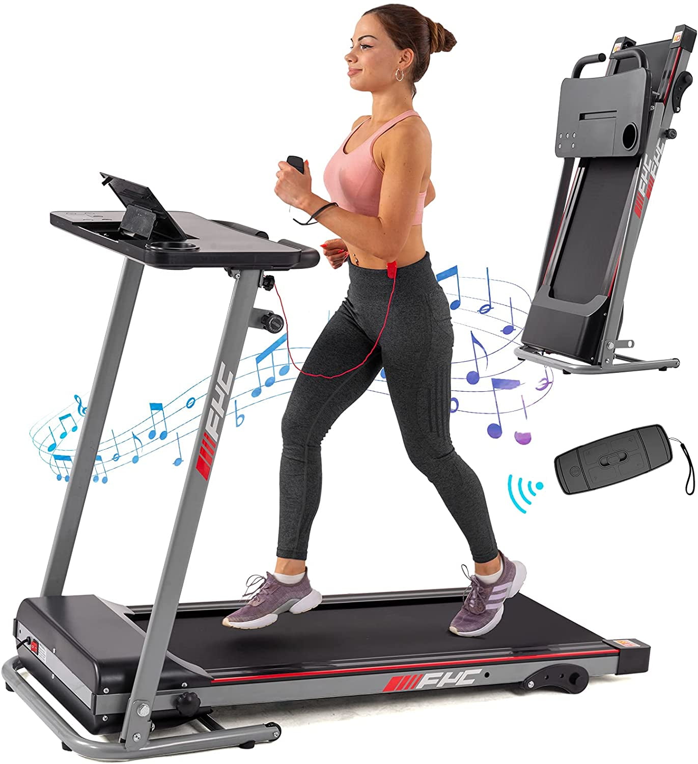 2021 Updated Version 2 HP Folding Incline Exercise Treadmill for ...