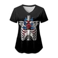 thumbnail image 7 of Godom V Neck Fall Shirts for Women Graphic T Shirts Cute Halloween Tee Tops, 7 of 7