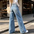 thumbnail image 5 of Vivianyo HD Women's Mid‑Rise Wide Leg Jeans with Pockets, Full‑Length Casual Pants For Women, Sizes XXS-XL, 5 of 7