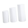 thumbnail image 5 of perfeclan 3Pcs Cylinder Pedestal Covers Plinth Stand Pillar Covers Cylinder Plinth Stand Covers for Engagement Wedding Decoration Props white, 5 of 9