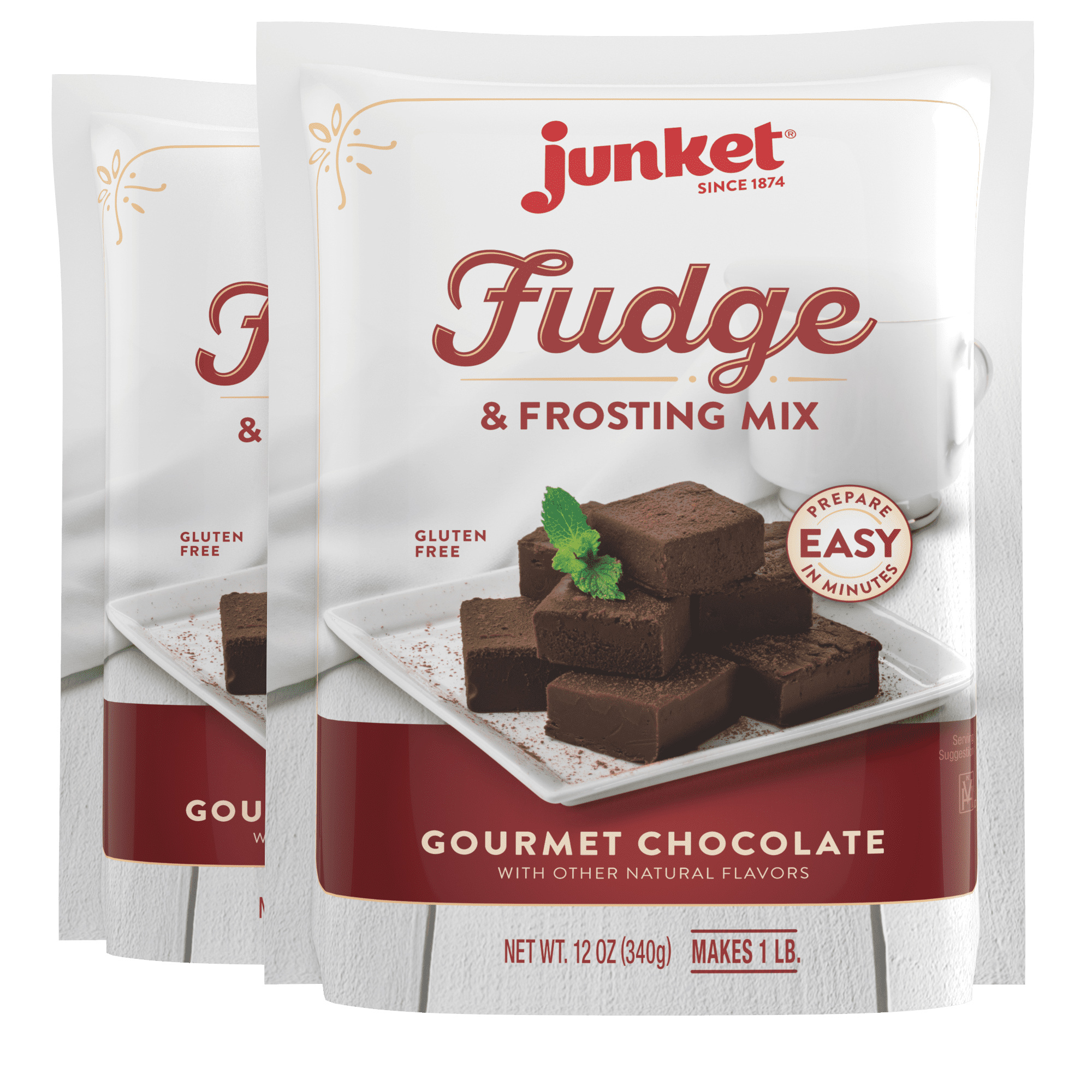 Junket Gourmet Fudge & Frosting Mix, 12 oz. Bag Makes 1 lb. Fudge or