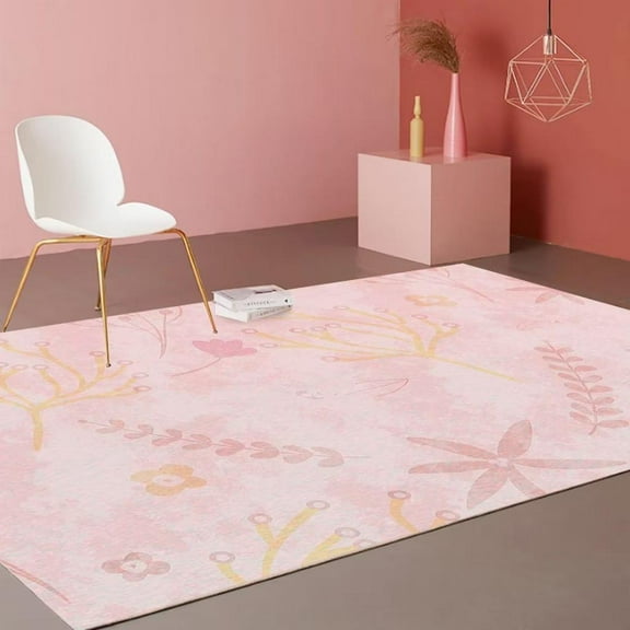 Modern Minimalist Carpets for Living Room Light Luxury Geometric Pink Floor Mat Fluffy Soft Coffee T