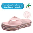 thumbnail image 4 of Cyiecw Women Comfortable Flip Flops Thick Soled Thong Slippers Soft Beach Pool Sandals, 4 of 7