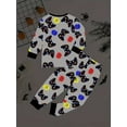 thumbnail image 2 of Boys 2-piece Trendy Pajama Sets Luminous Gamepad Pattern Long Sleeve Top & Matching, 2 of 7