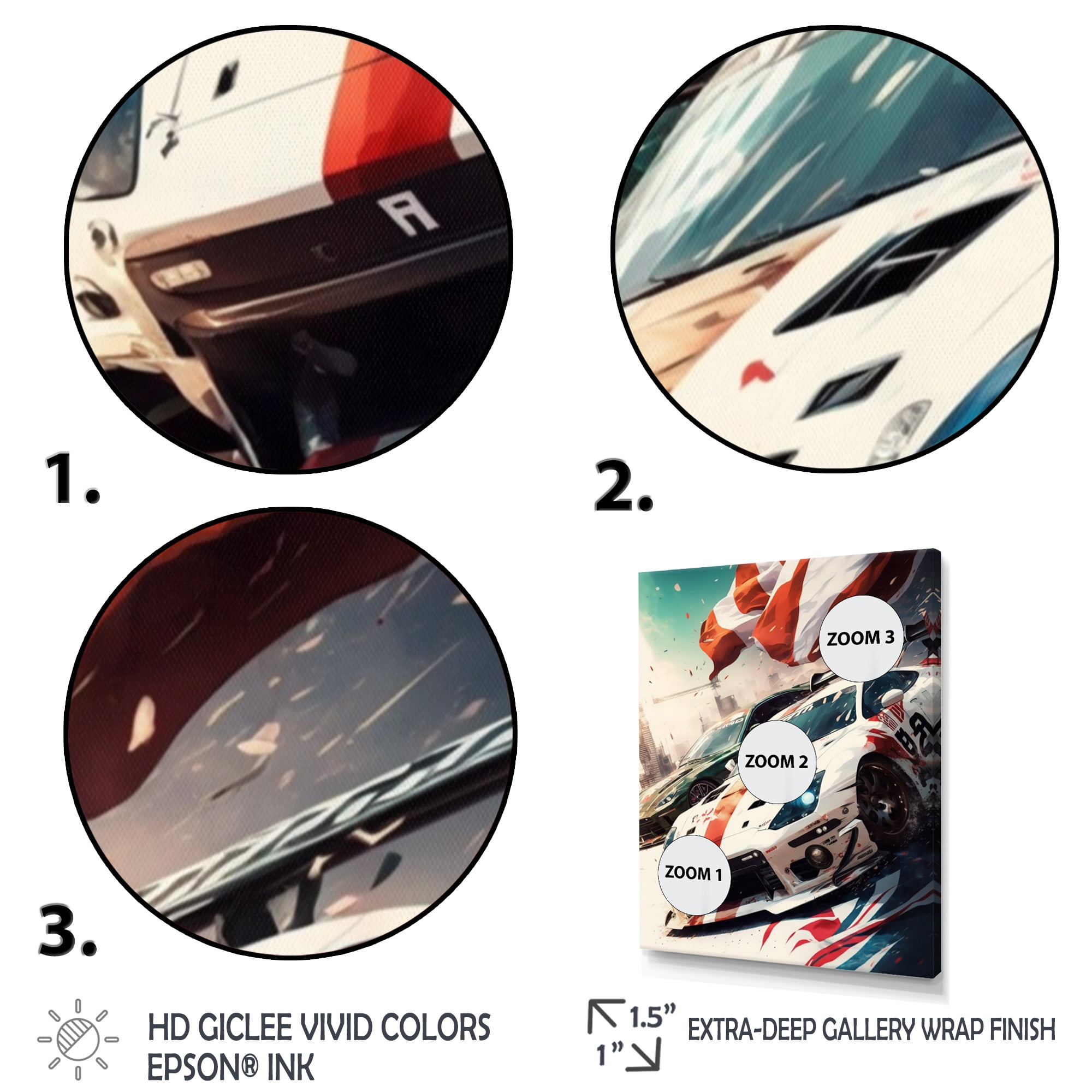 Designart Tokyo Japan Driving Car IV Canvas Wall Art