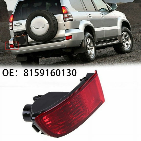 Huanke-Red Rear Left Fog Light Lamp Housing For Toyota For For J120 2002~2009