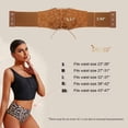 thumbnail image 5 of JASGOOD Women Elastic Wide Belt Lace-up Tied Waspie Brown Corset Belts for Dress, 5 of 10