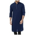 thumbnail image 2 of HUANBAI Dresses Men Kaftan Abaya Men Dubai Robe Middle Eas T Ethnic Kandoura Men Prayer Clothing Style Dishdasha Arab Thobe Arab Clothing, 2 of 6