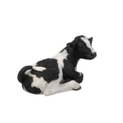 Hi-Line Gifts 21 Black Calf Laying Down Outdoor Garden Statue