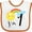 White and Orange, variant on Inktastic I'm 1 First Birthday Sun Rainbow Boys or Girls Baby Bib