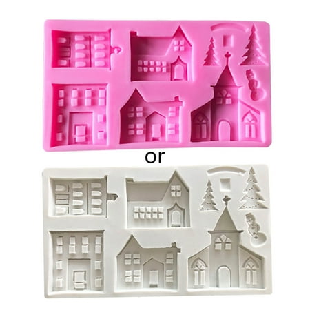 

Ice Snow Baking Mold Chocolate Silicone Mold House Castle Cake Decorations
