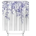 thumbnail image 4 of Green Eucalyptus Shower Curtain, Watercolor Leaves on The Top Plant with Floral Bathroom Decoration Shower Curtain Sets 72x72 Inch with Hooks, 4 of 6