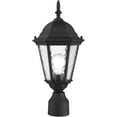 thumbnail image 2 of 1 Light TBK Outdoor Post Lantern Pendant Lighting Fixture with Clear Water Glass Shade backed with Cast Aluminum material for patio, front porch, entryway and more, 2 of 6