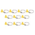 thumbnail image 3 of 10 Pcs 10-38mm Poignée en Plastique Jaune Réglable Pince à Tuyau 25-38mm 10 Pcs, 3 of 9