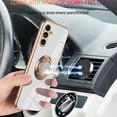 thumbnail image 7 of for Samsung Galaxy S26+, Rotating Ring Kickstand Magnetic Cover Compatible with Car Mount Electroplate Luxury Phone Case for Galaxy S26 Plus, White, 7 of 7