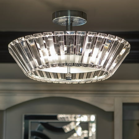 - Emerson Crystal 3-Light Semi Flush Mount
