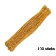 thumbnail image 2 of 100Pcs Glitter Chenille Stems Flexible Bendable Plush Tinsel Stems Kids Educational DIY Craft Supplies Toys Crafting-Golden, 2 of 8